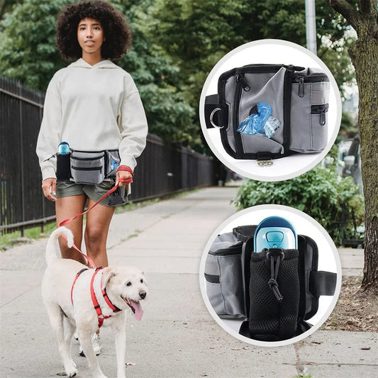 Dog Training Treat Pouch with Bottle Holder