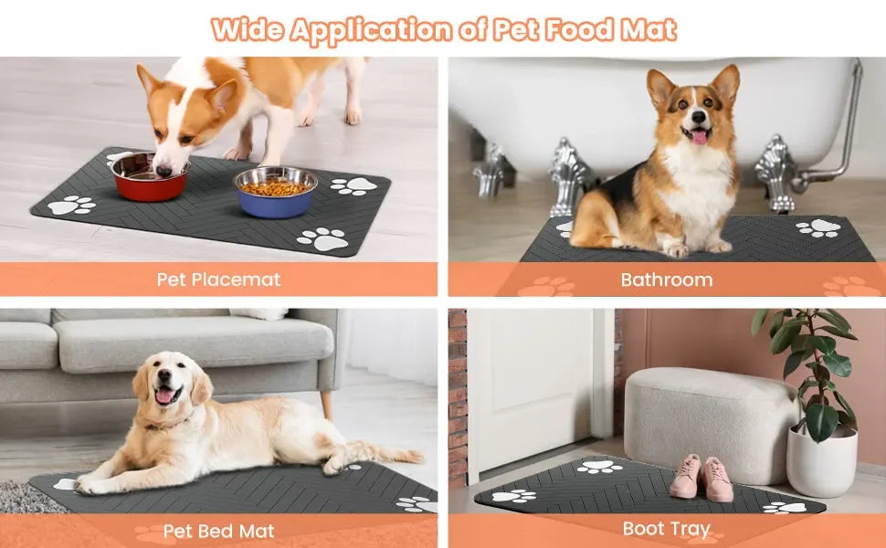 Waterproof Pet Feeding Mat – Non-Slip & Absorbent