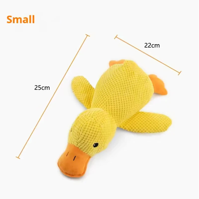 Interactive Duck Plush Toy for Dogs – Cute Squeaky Comfort Toy