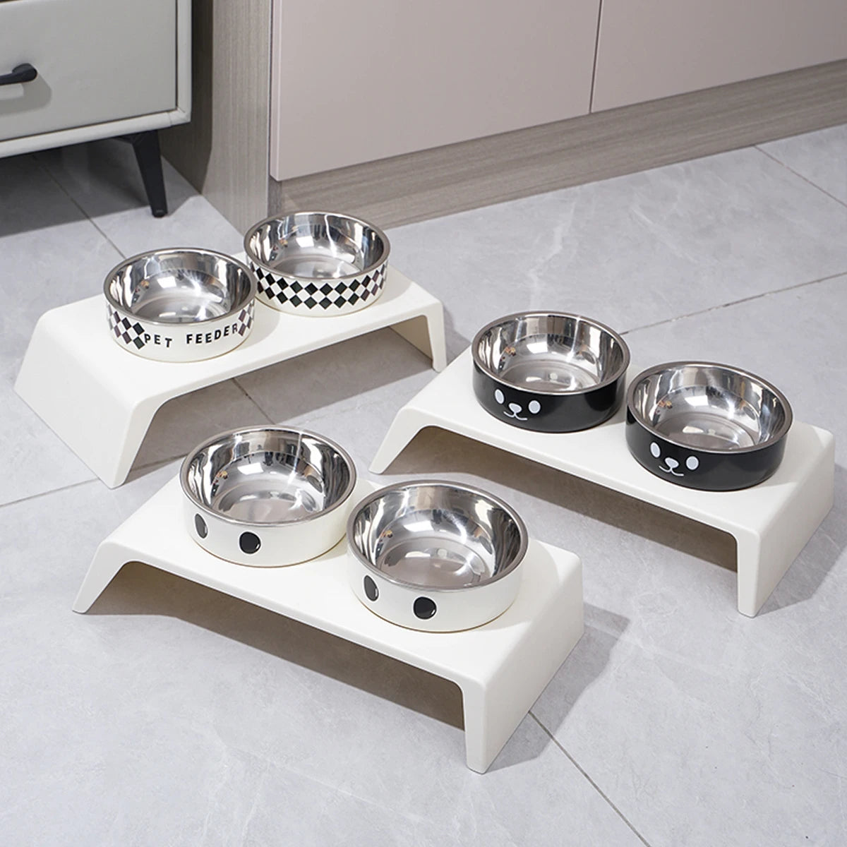 Double Elevated Dog Feeder | Stainless Steel