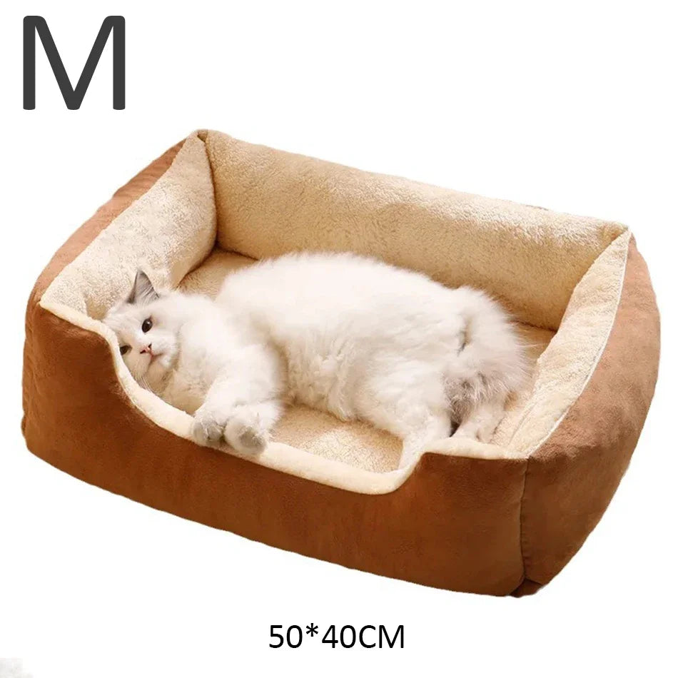 Cozy Plush Pet Bed for Cats & Small Dogs