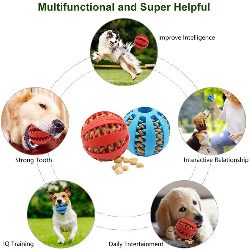 Interactive Treat-Dispensing Ball Toy for Dogs – Durable Chew & Enrichment Toy