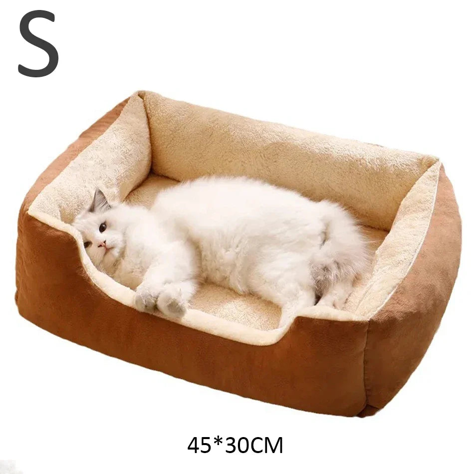Cozy Plush Pet Bed for Cats & Small Dogs