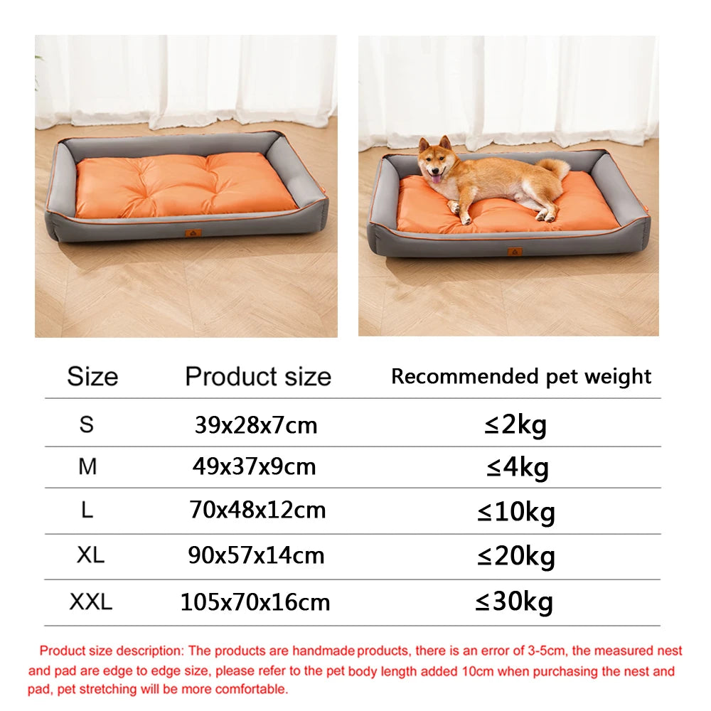 Waterproof Sofa Pet Bed for Dogs & Cats with Removable Cushion