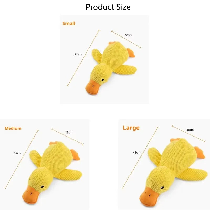 Interactive Duck Plush Toy for Dogs – Cute Squeaky Comfort Toy