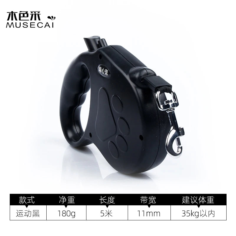 Retractable Dog Leash with Light for Daily Walks