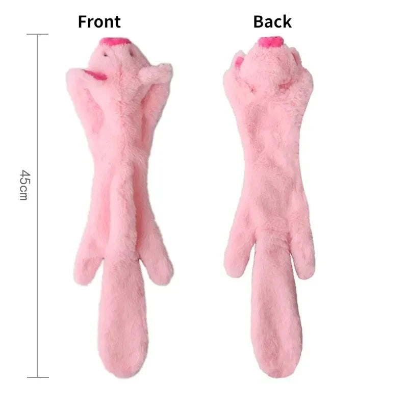 Stuffingless Squeaky Animal Toy for Dogs – Durable Crinkle Chew Toy