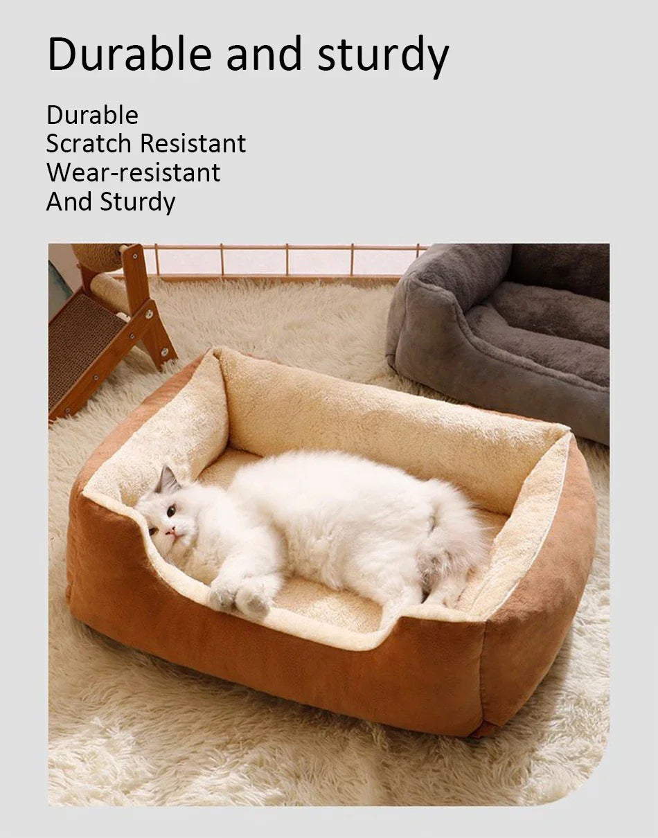 Cozy Plush Pet Bed for Cats & Small Dogs