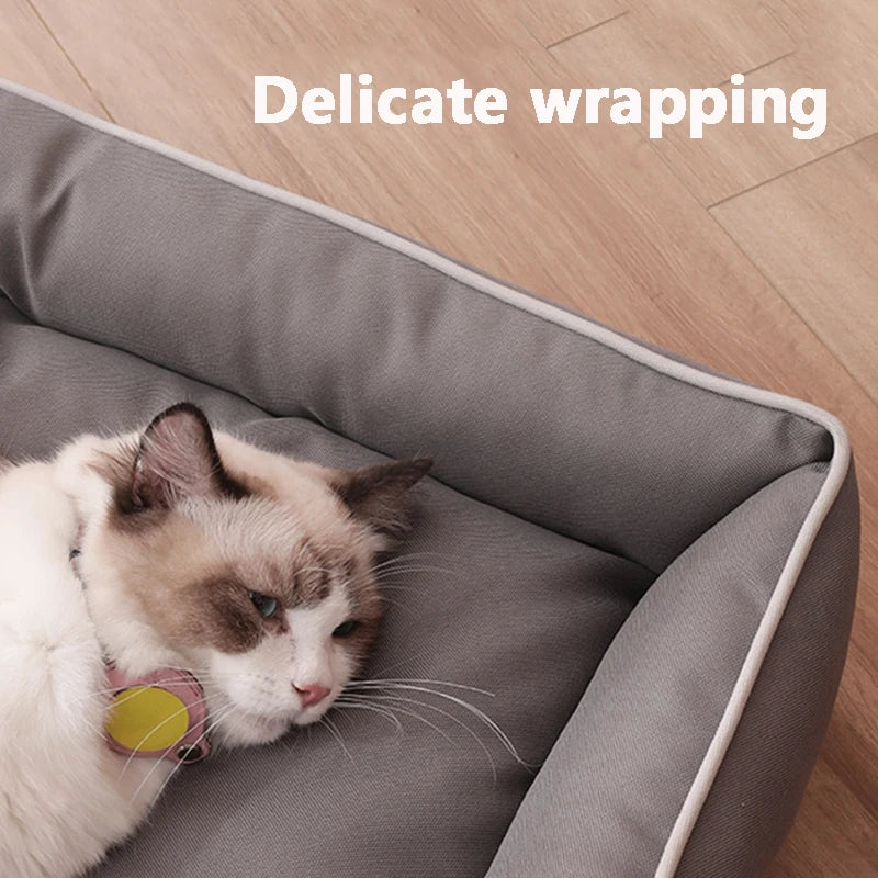 Waterproof Sofa Pet Bed for Dogs & Cats with Removable Cushion