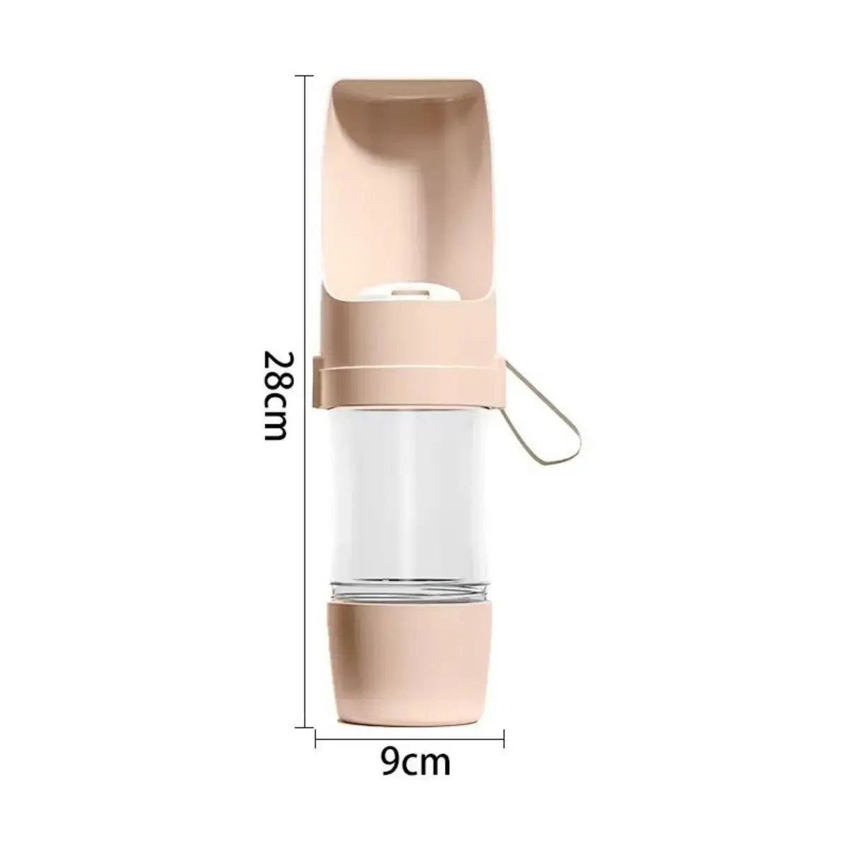Portable Pet Water Bottle with Food Storage – 500ml