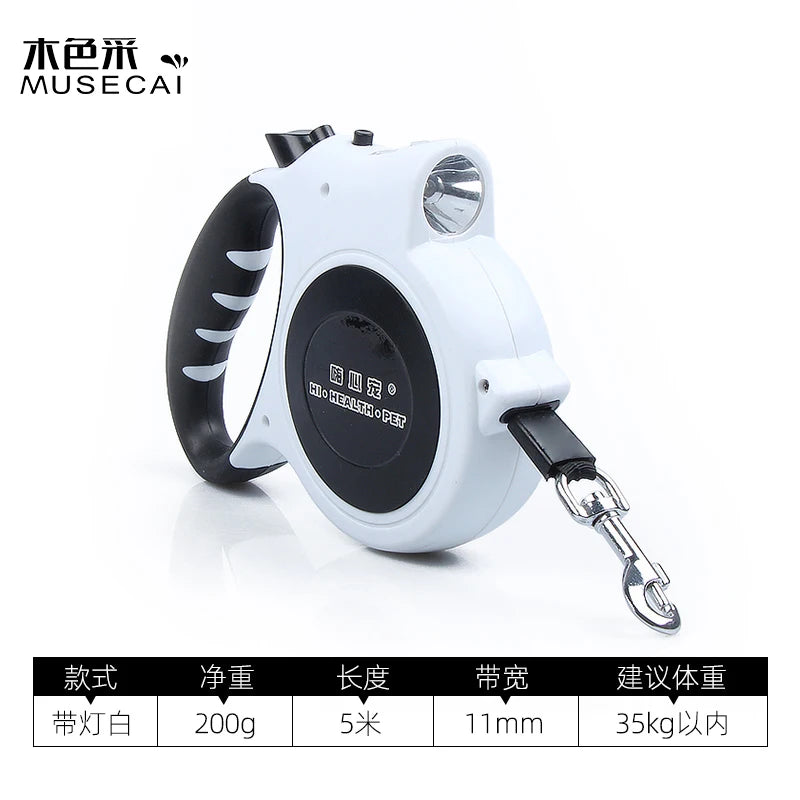 Retractable Dog Leash with Light for Daily Walks