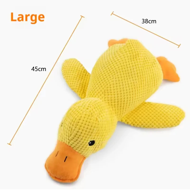 Interactive Duck Plush Toy for Dogs – Cute Squeaky Comfort Toy