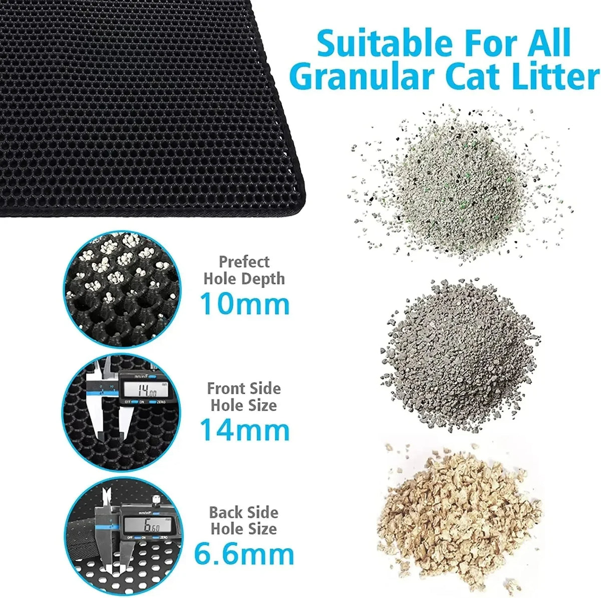 Waterproof Cat Litter Mat – 2-Layer Sand-Trapping Floor Protector
