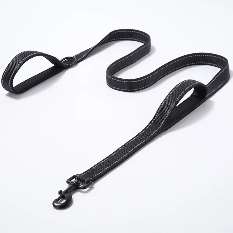 Double-Handle Reflective Dog Leash for Training & Walking