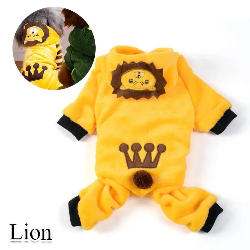 WoofNook Cozy Fleece Pet Pajama – Warm Animal Print Sleepwear