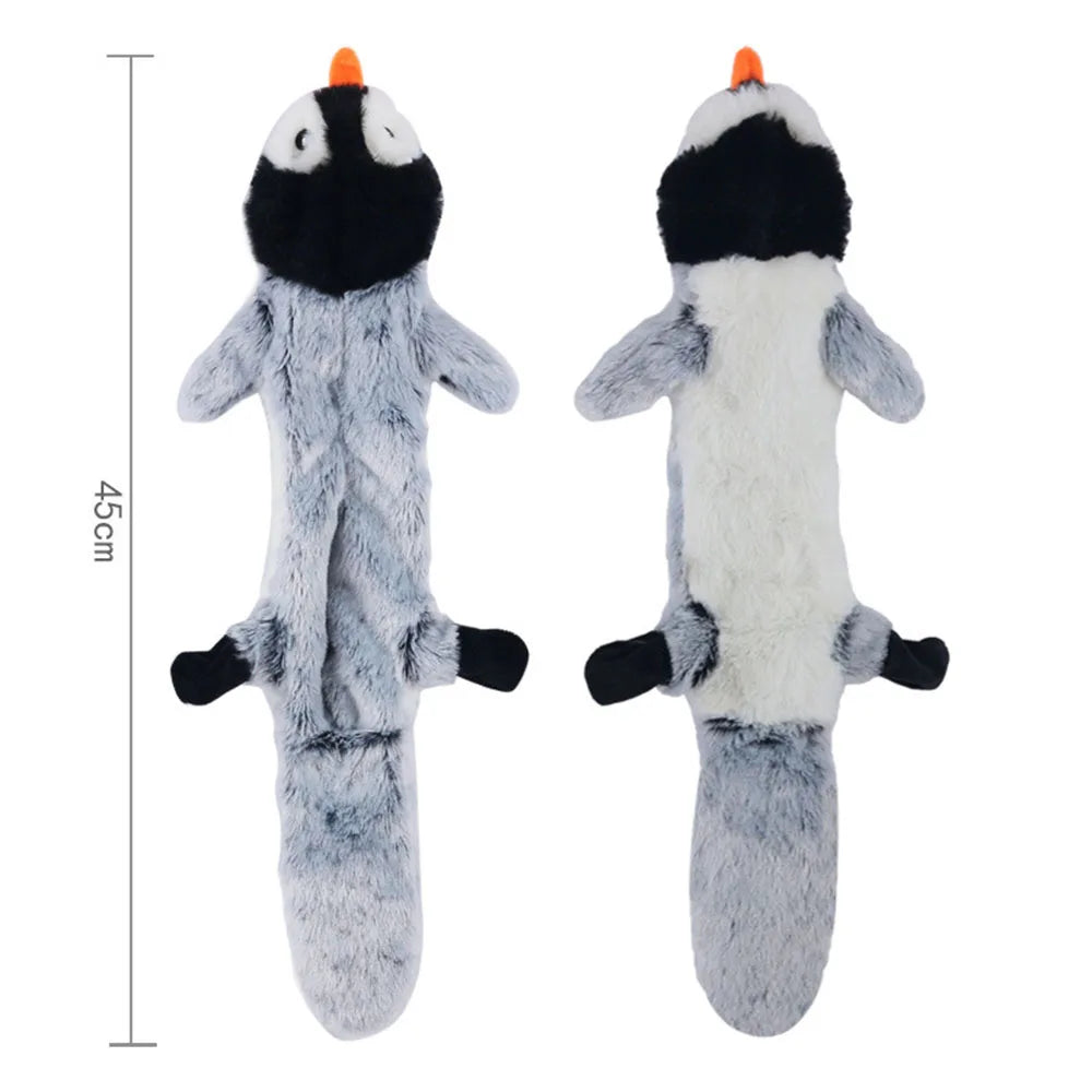 Stuffingless Squeaky Animal Toy for Dogs – Durable Crinkle Chew Toy