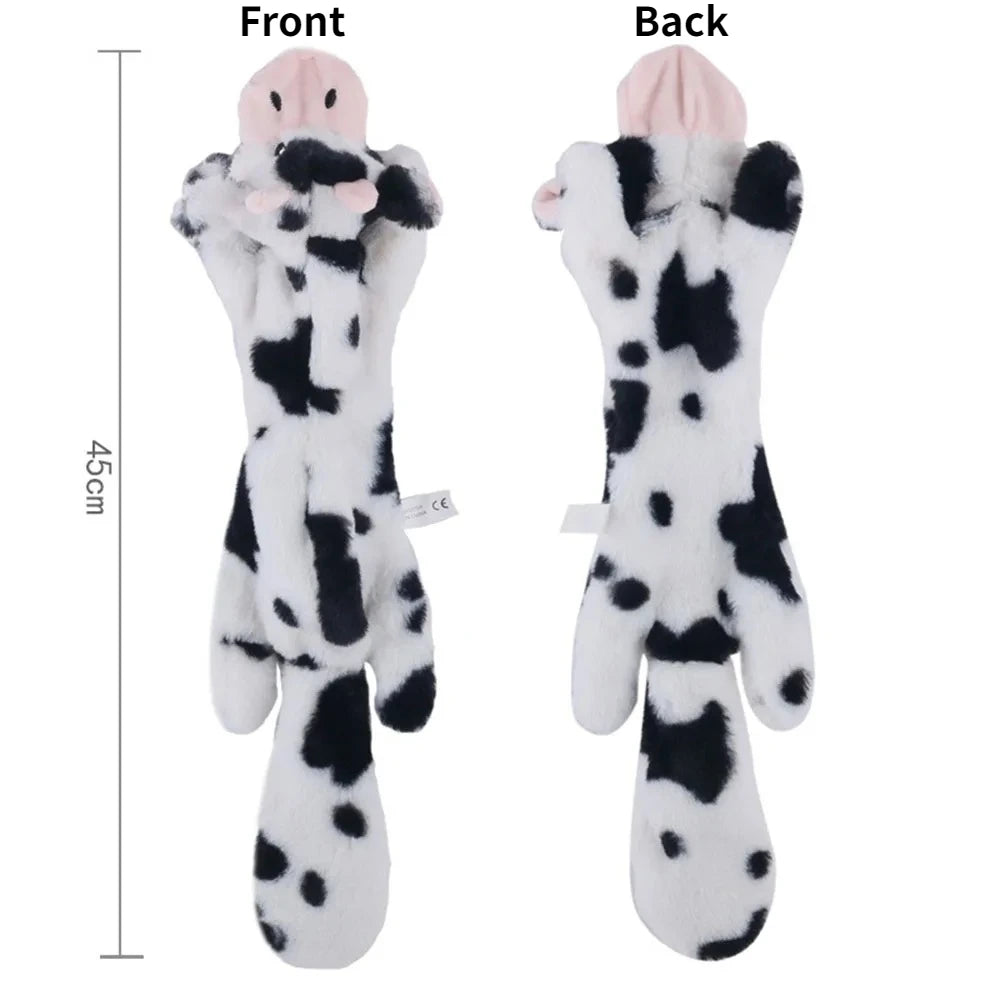 Stuffingless Squeaky Animal Toy for Dogs – Durable Crinkle Chew Toy