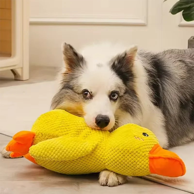 Interactive Duck Plush Toy for Dogs – Cute Squeaky Comfort Toy