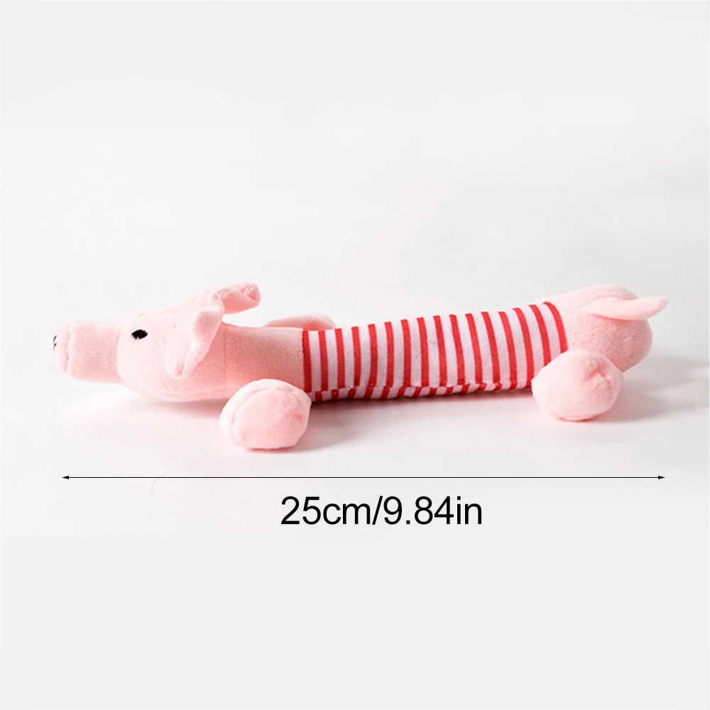 Stuffingless Squeaky Animal Toy for Dogs – Durable Crinkle Chew Toy