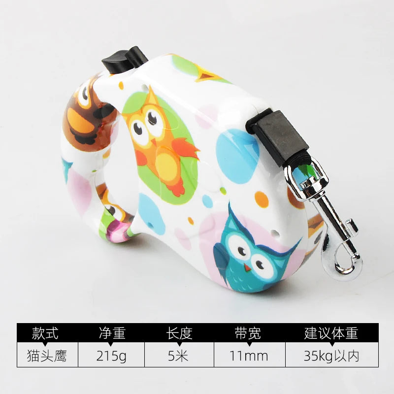 Retractable Dog Leash with Light for Daily Walks