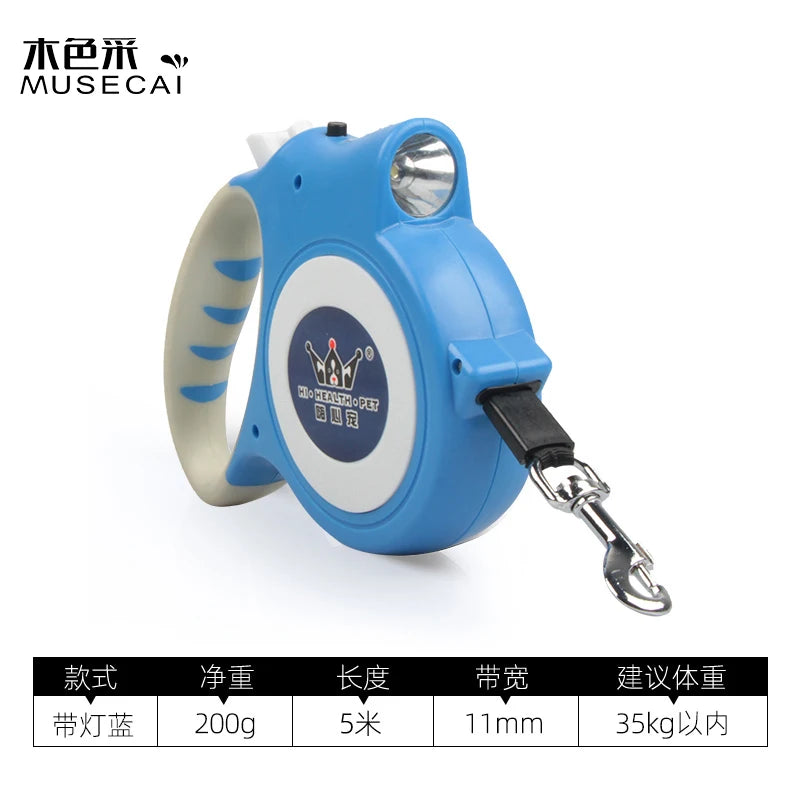 Retractable Dog Leash with Light for Daily Walks