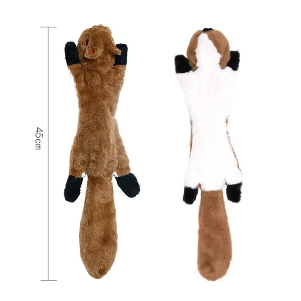 Stuffingless Squeaky Animal Toy for Dogs – Durable Crinkle Chew Toy