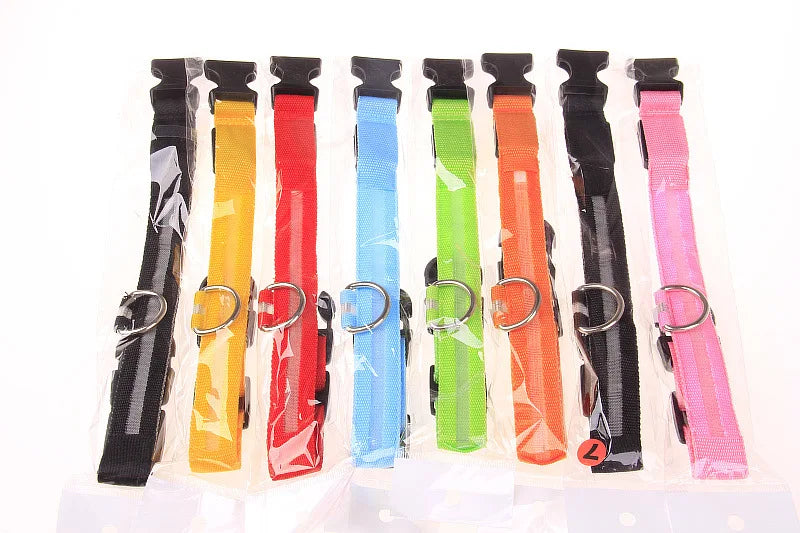 Collar de perro LED para paseos nocturnos