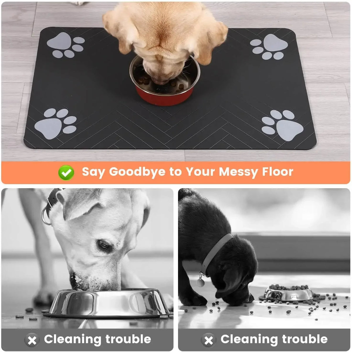 Waterproof Pet Feeding Mat – Non-Slip & Absorbent