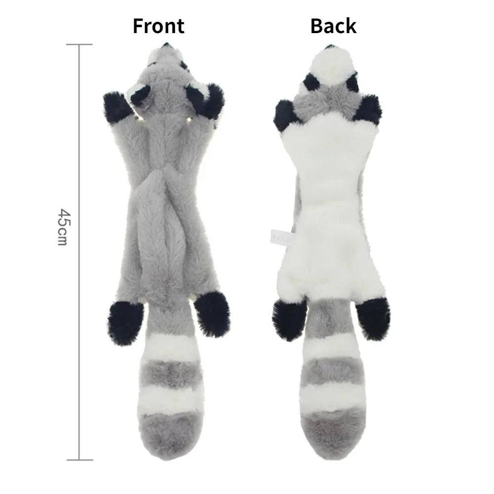 Stuffingless Squeaky Animal Toy for Dogs – Durable Crinkle Chew Toy
