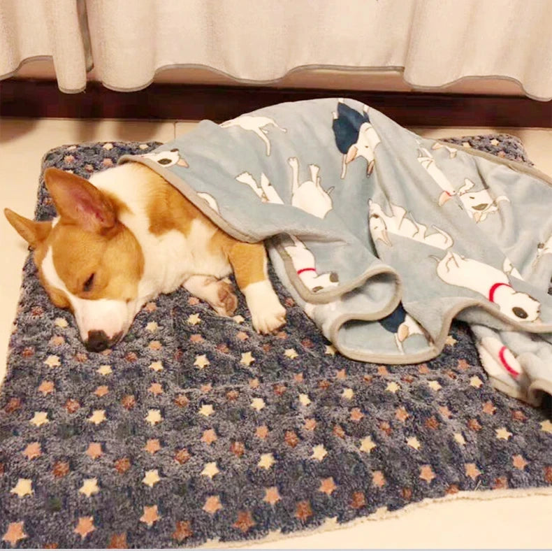 Flannel Pet Sleeping Mat – Soft Dog & Cat Bed Blanket