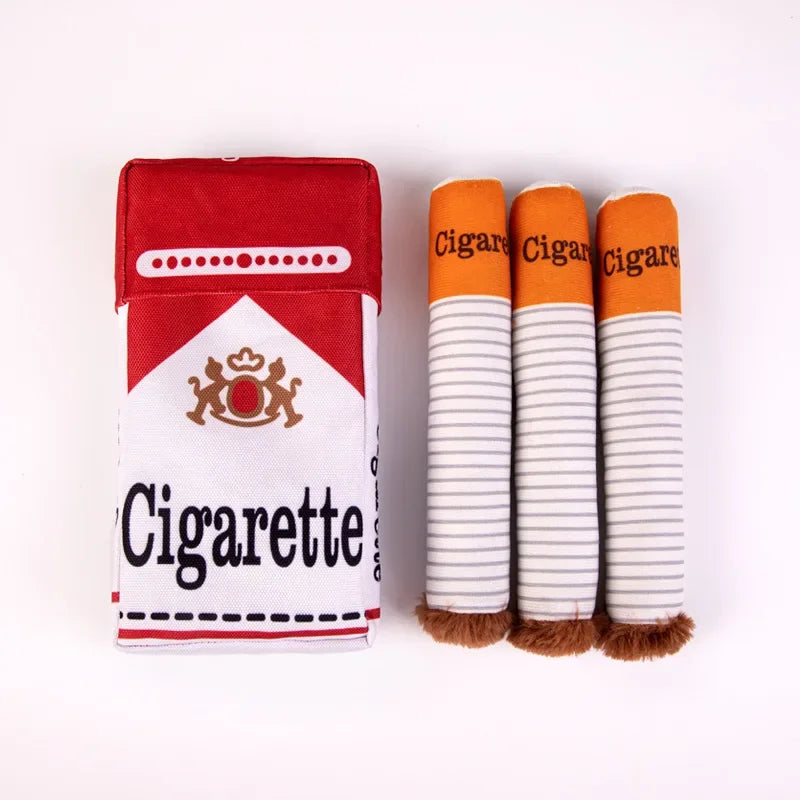 Funny Cigarette-Design Plush Toy for Dogs – Squeaky Chew Toy