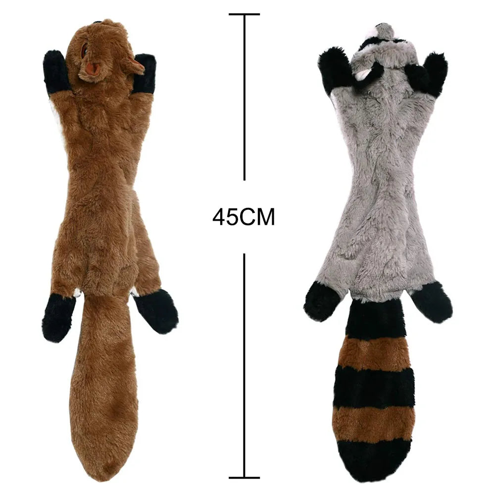 Stuffingless Squeaky Animal Toy for Dogs – Durable Crinkle Chew Toy