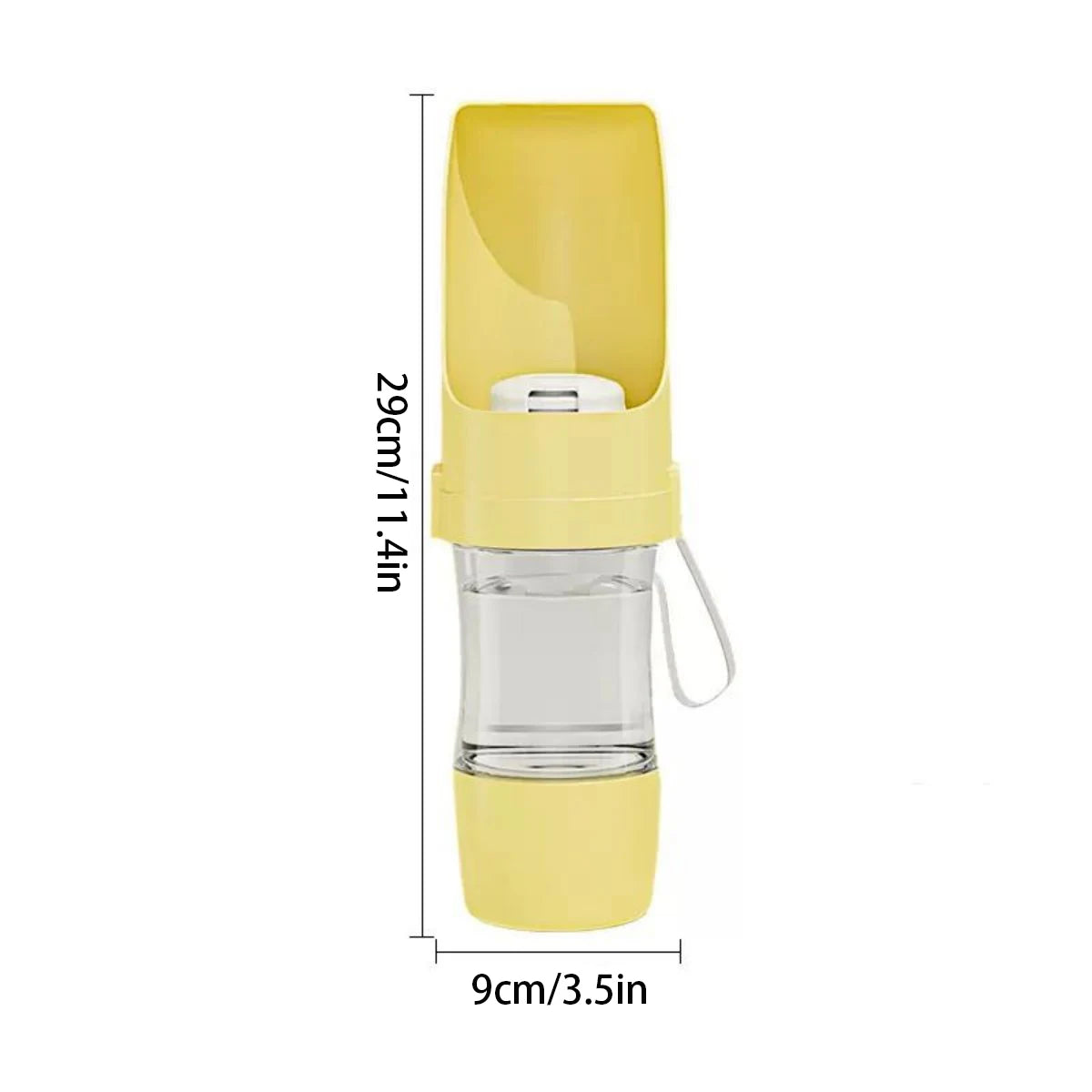 Portable Pet Water Bottle with Food Storage – 500ml