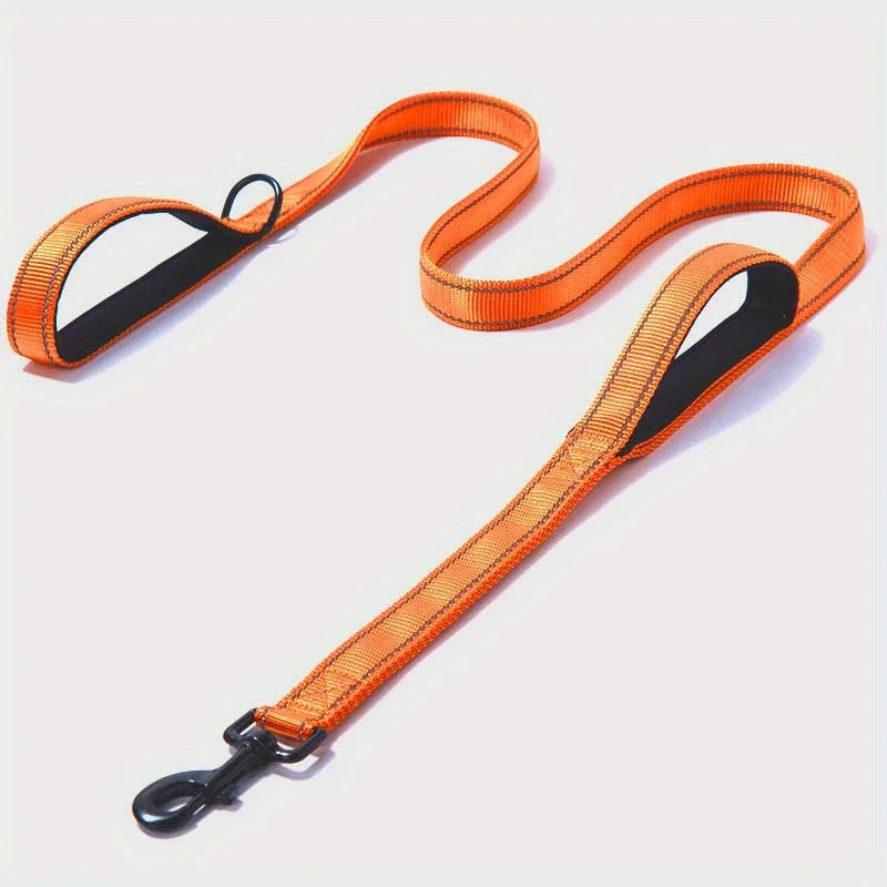 Double-Handle Reflective Dog Leash for Training & Walking
