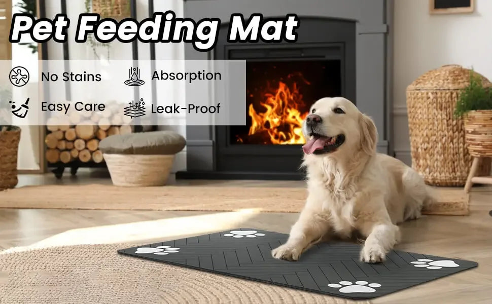Waterproof Pet Feeding Mat – Non-Slip & Absorbent