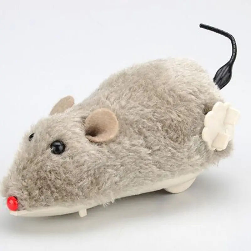 Wind-Up Plush Mouse Toy for Cats – Interactive Chase Play