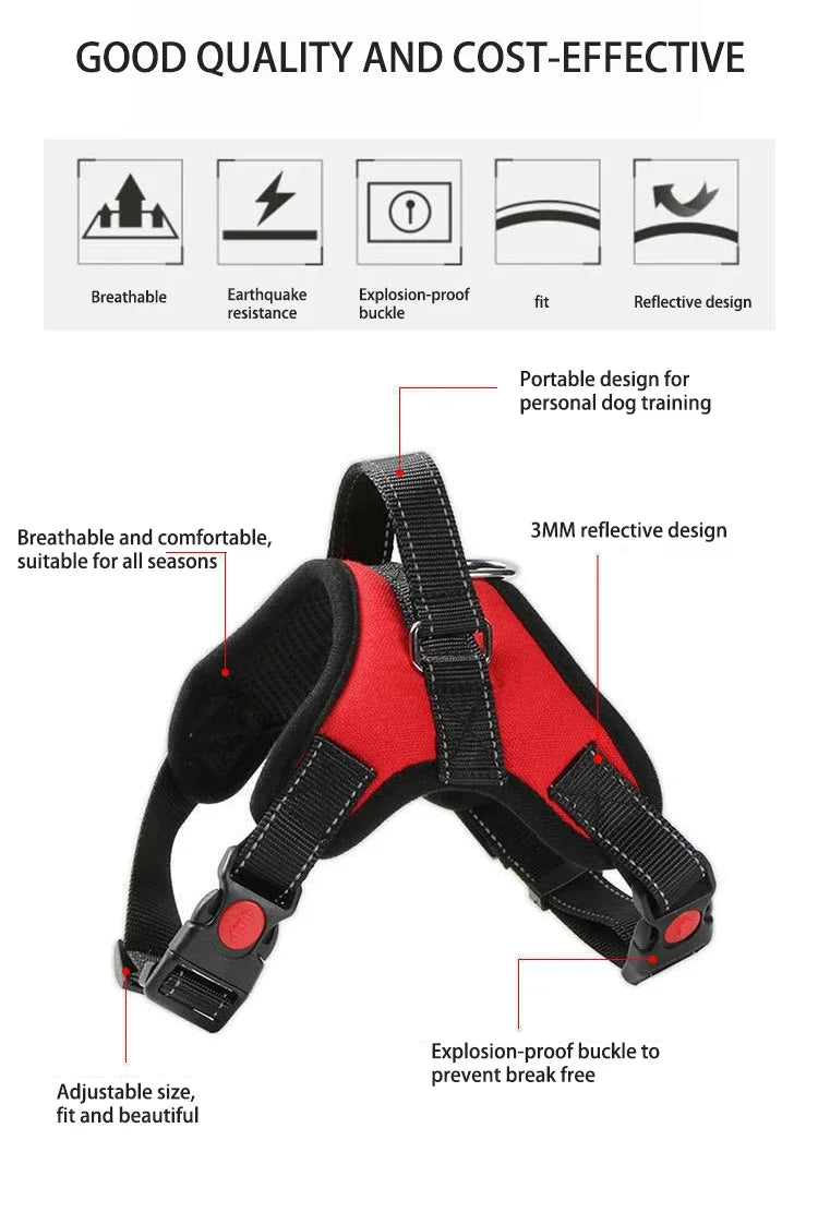 Adjustable Dog Harness – Comfortable, Breathable & Quick-Release