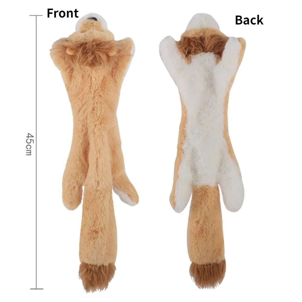 Stuffingless Squeaky Animal Toy for Dogs – Durable Crinkle Chew Toy