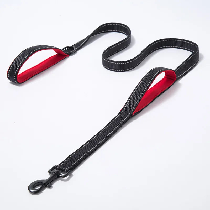 Double-Handle Reflective Dog Leash for Training & Walking