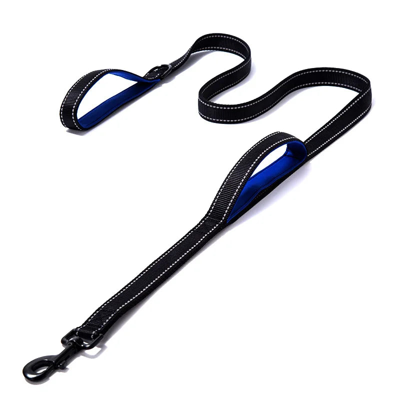 Double-Handle Reflective Dog Leash for Training & Walking
