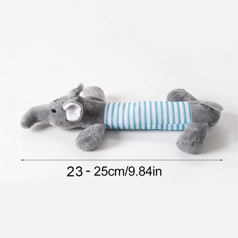 Stuffingless Squeaky Animal Toy for Dogs – Durable Crinkle Chew Toy