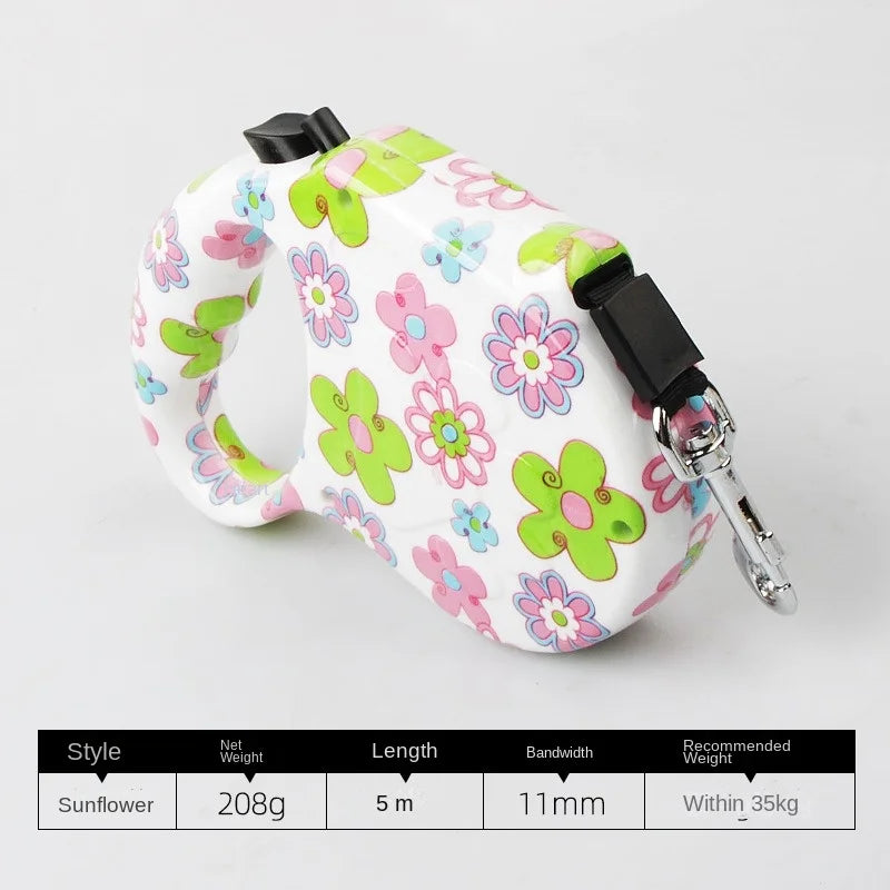 Retractable Dog Leash with Light for Daily Walks