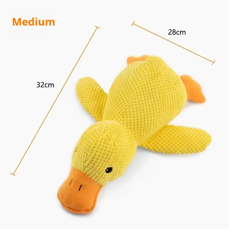 Interactive Duck Plush Toy for Dogs – Cute Squeaky Comfort Toy