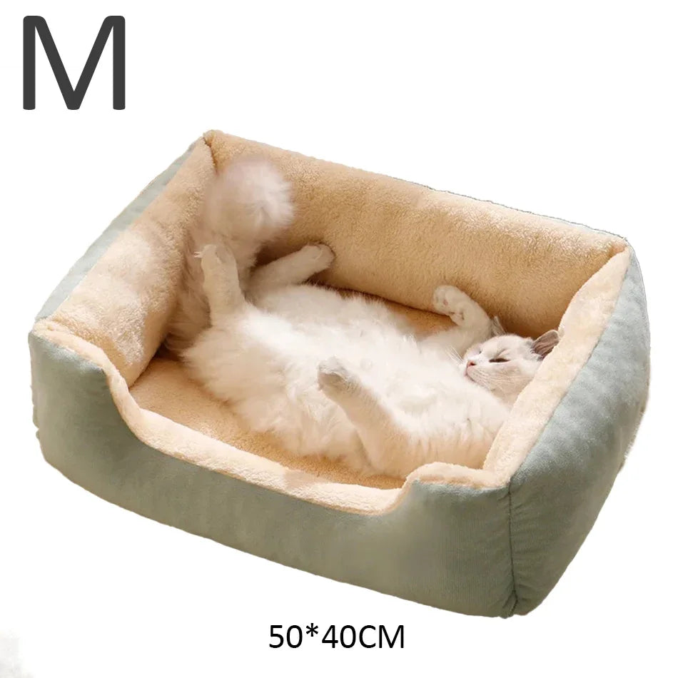 Cozy Plush Pet Bed for Cats & Small Dogs
