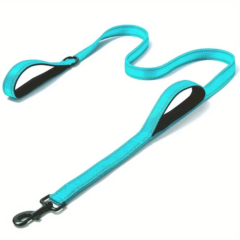 Double-Handle Reflective Dog Leash for Training & Walking
