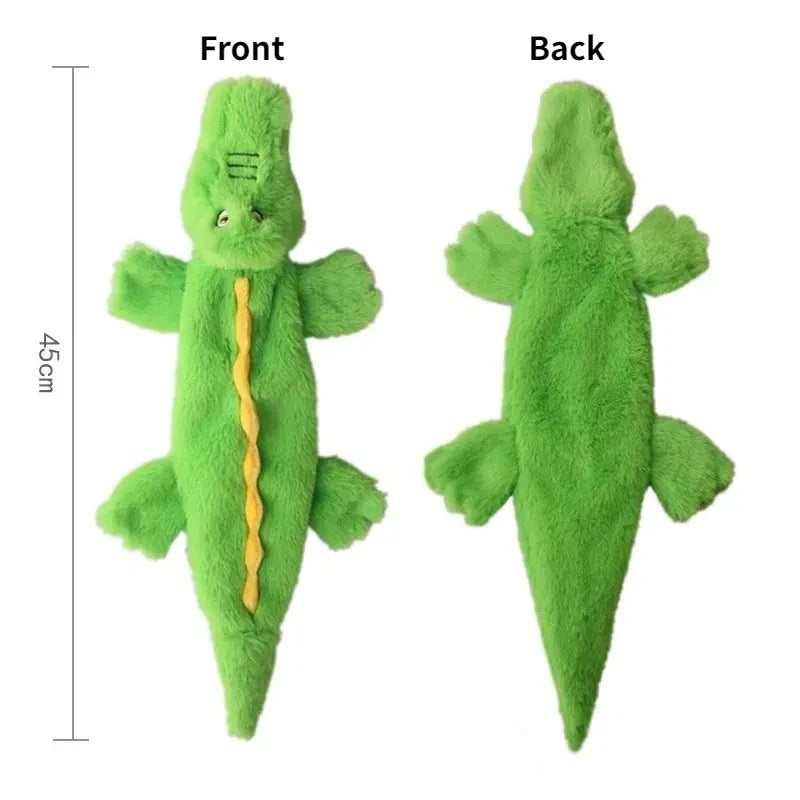 Stuffingless Squeaky Animal Toy for Dogs – Durable Crinkle Chew Toy