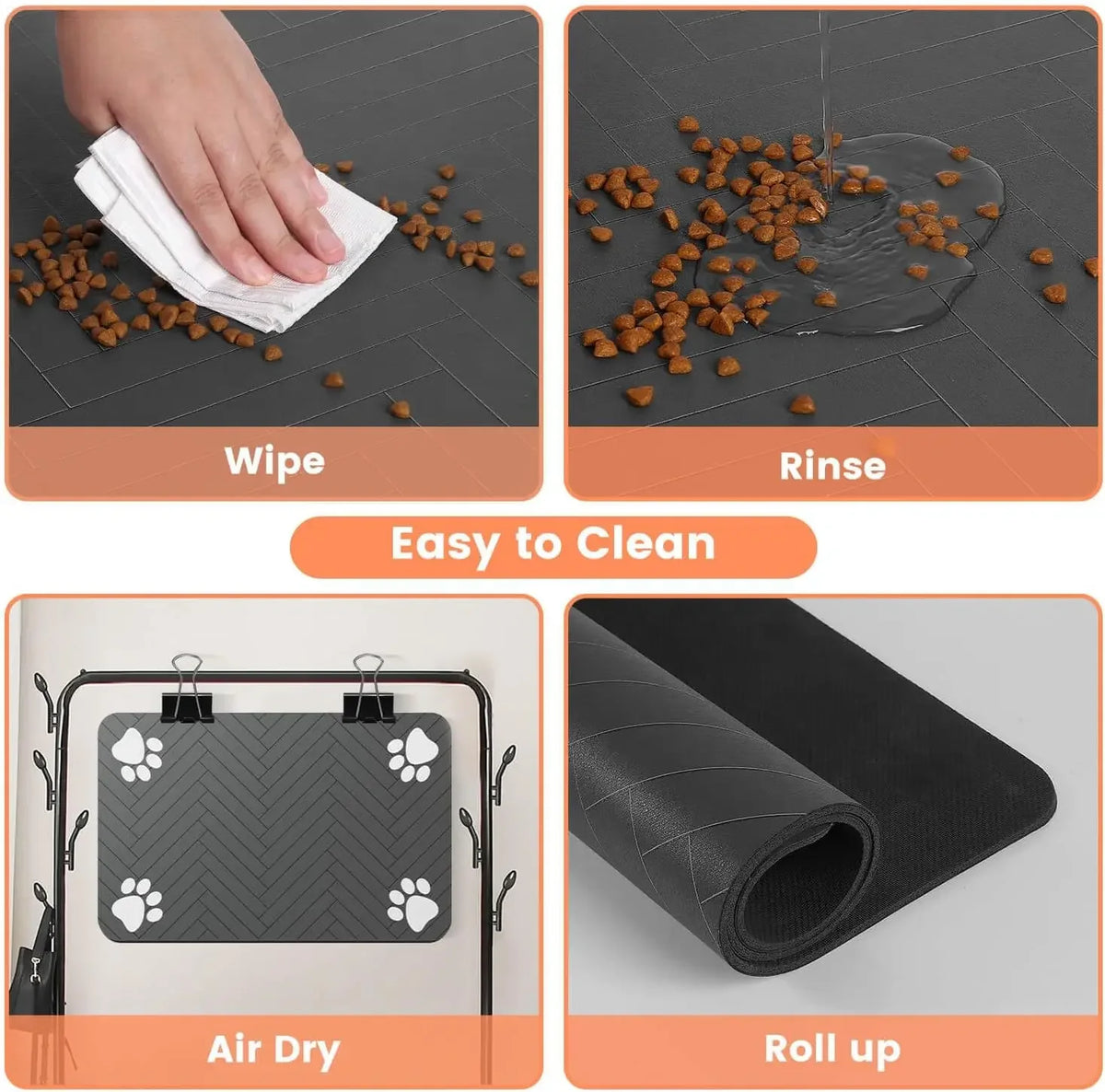 Waterproof Pet Feeding Mat – Non-Slip & Absorbent