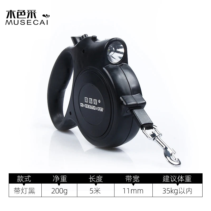 Retractable Dog Leash with Light for Daily Walks