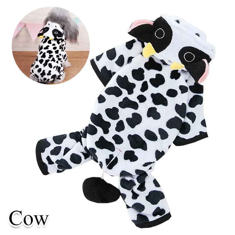 WoofNook Cozy Fleece Pet Pajama – Warm Animal Print Sleepwear