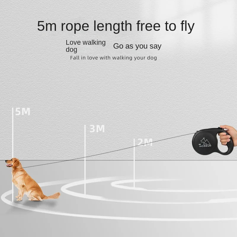 Retractable Dog Leash with Light for Daily Walks